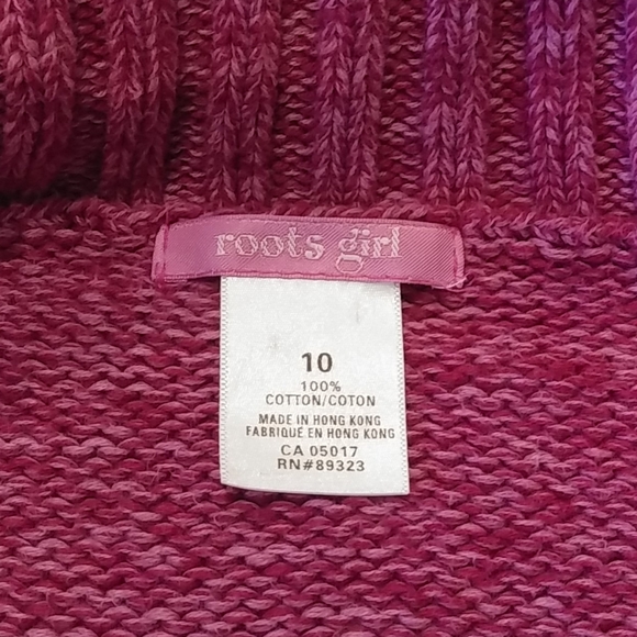 Roots Girl Double Zippered Purple Sweater Size 10 - Picture 9 of 10